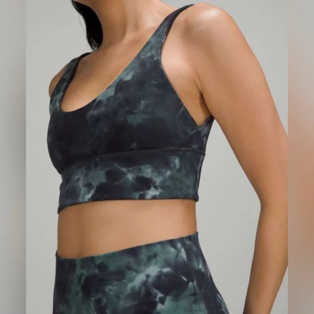 Lululemon Align bra Diamond Dye Silver Blue Tidewater Teal Graphite Grey Size 6
